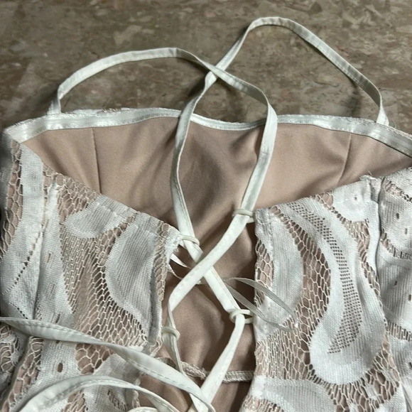 Anthropologie White Strapless Dress - Picture 9 of 16